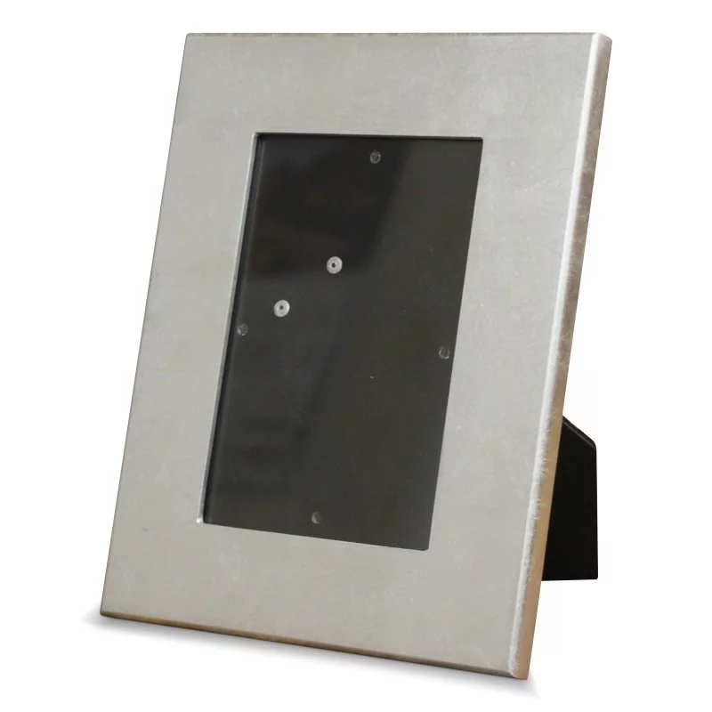 Silver leaf lacquered photo frame. - Moinat - Picture frames
