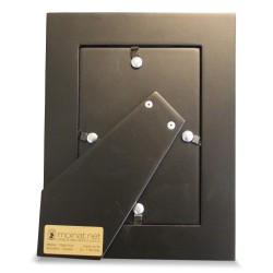 Cadre photo laqué à la feuille d argent.