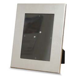 Silver leaf lacquered photo frame.