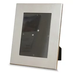 Silver leaf lacquered photo frame.