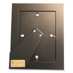 Silver leaf lacquered photo frame.