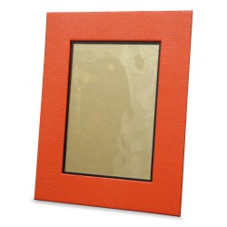 Orange \"Lizard\" effect photo frame.