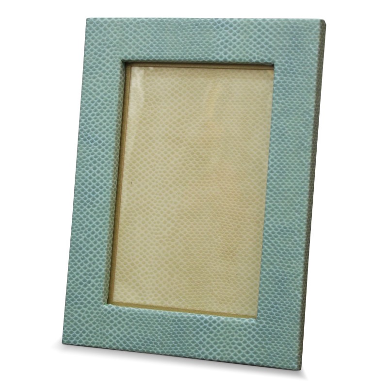 Photo frame with a \"snakeskin\" effect in green. - Moinat - Picture frames