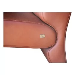 "Rolf Benz" leather armchair. Seat height: 45 cm