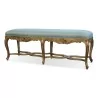 Banquette Régence bois doré, modèle "Cresson". Hauteur assise : 60 cm - Moinat - Tabourets, Banquettes, Poufs