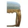 Banquette Régence bois doré, modèle "Cresson". Hauteur assise : 60 cm - Moinat - Tabourets, Banquettes, Poufs