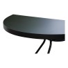 Half-moon table, black iron top and wrought iron base. - Moinat - Tables à jeux, Tables d échangeur