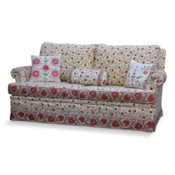 \"Club\" lounge area upholstered in \"Braguenié\" fabric, consisting of 1 sofa and 2 armchairs