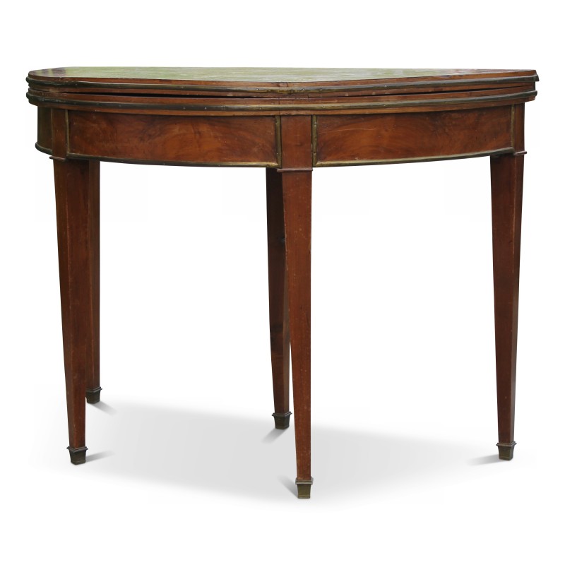 Half-moon mahogany games table. As is. - Moinat - Tables à jeux, Tables d échangeur