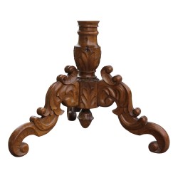 Brienz games table, richly inlaid with a tripod base.