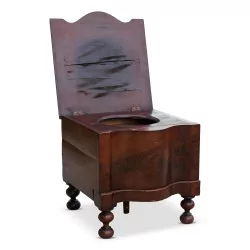 Mahogany step stool/ladder. Drawer. English.