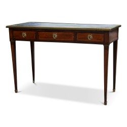 Louis XVI style rosewood writing table. 3 drawers. Paris.