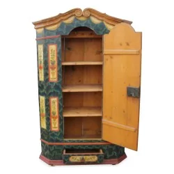 Cabinet painted with floral decoration in Baroque style. Switzerland.