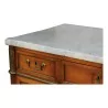 Kommode aus Mahagoni im Stil Louis XVI., verziert mit Bronze. Marmorplatte. 5 Schubladen. - Moinat - Kommoden, Schubladenstöcke, Semainer
