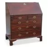 Mahogany drop-front desk/chest of drawers. English. - Moinat - Desks : cylinder, leaf, Writing desks