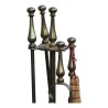 Sets of bronze and wrought iron fireplace tools. - Moinat - Fireplace accessories