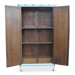 A Louis XVI Napoleon III style \"Jansen\" wardrobe with \"Grape\" carving