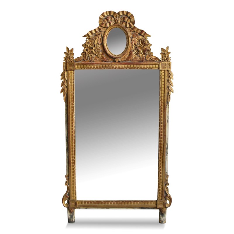 Spiegel im Stil Ludwigs XVI. aus vergoldetem Holz. - Moinat - Spiegel