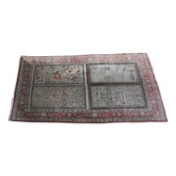 Tapis de prière en soie Iranien.