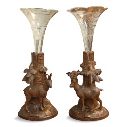 Paire de soliflore "Bouquetin" Brienz.