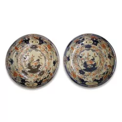 Pair of Imari porcelain plates. Japan.