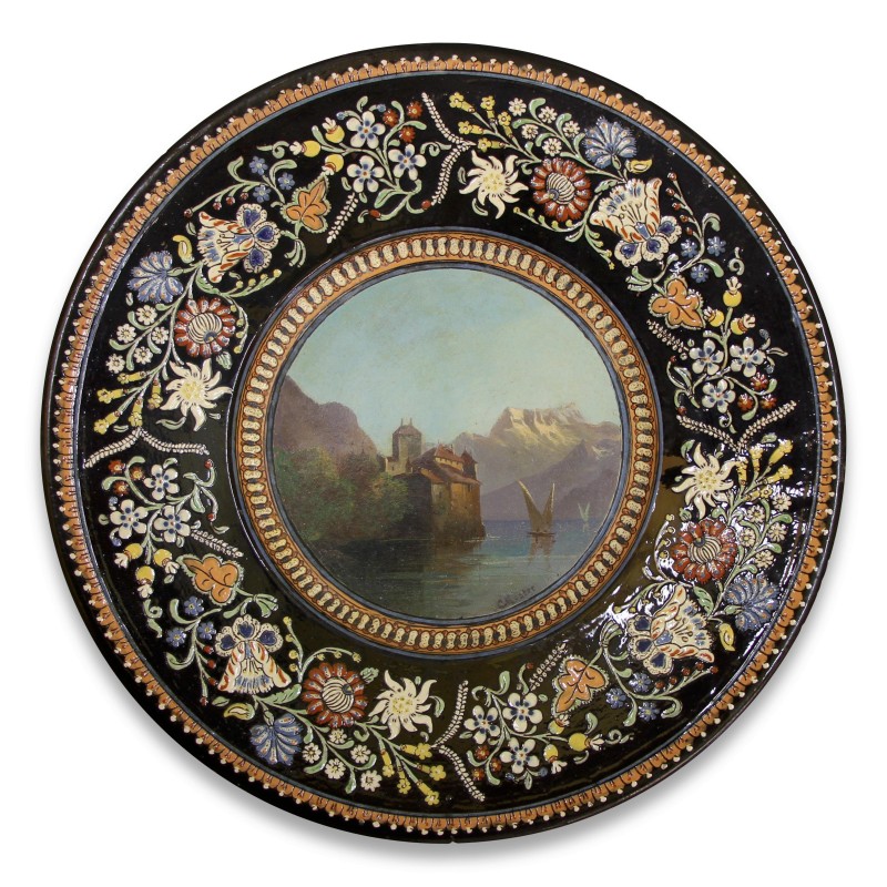 Old Thun porcelain plate. - Moinat - Chinaware, Porcelain