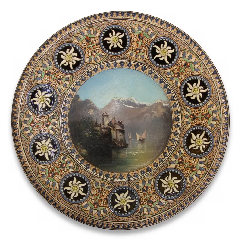 Old Thun porcelain plate. - Moinat - Chinaware, Porcelain