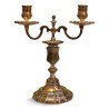 Paire de chandelier en bronze argenté. - Moinat - Bougeoirs, Chandeliers Paire de chandelier en bronze argenté. - Moinat - Bougeoirs, Chandeliers