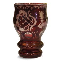 Paire de verre en cristal de Bohème.