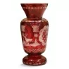 Pair of Bohemian crystal vases. - Moinat - Decorating accessories