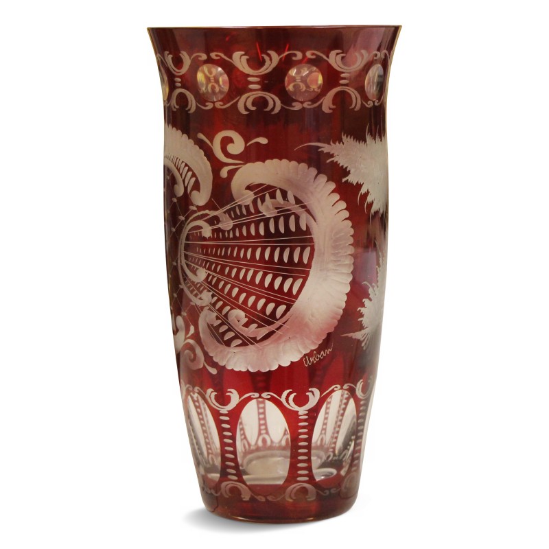 Verre en cristal de Bohème. - Moinat - Accessoires de décoration Verre en cristal de Bohème. - Moinat - Accessoires de décoration