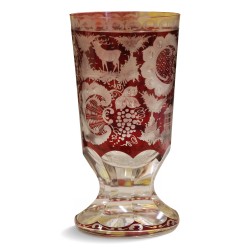 Verre en cristal de Bohème.