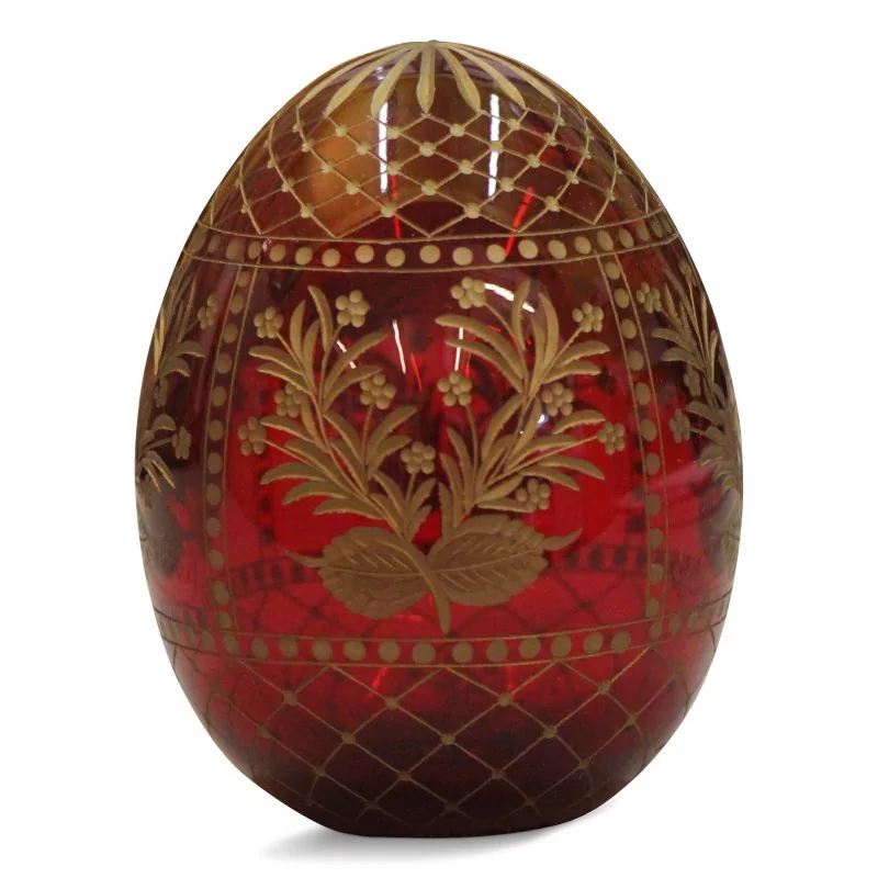 Bohemian crystal egg. - Moinat - Decorating accessories