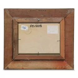 LED-Laterne "BEC" aus schwarzem Metall mit Glaspaneelen.