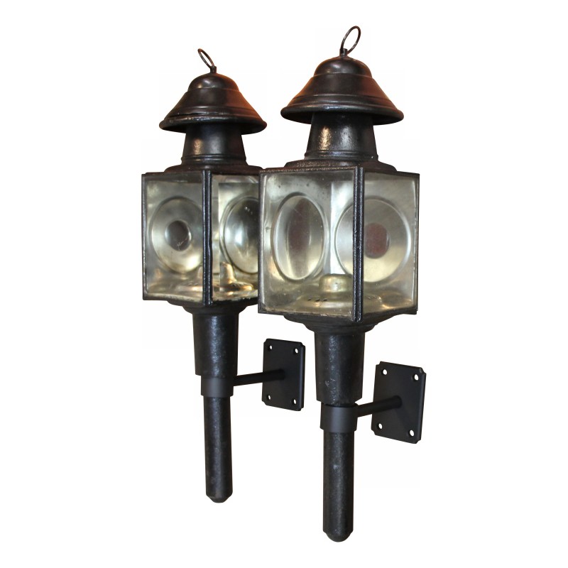 Pair of "Carèche" lanterns with wall bracket. - Moinat - Wall lights, Sconces