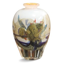 Vase en verre soufflé, décor "Abstrait"