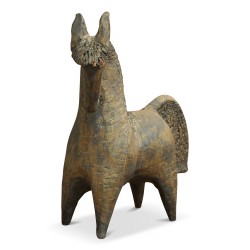 Statut en céramique "Cheval" de Dominique Pouchain (1956).