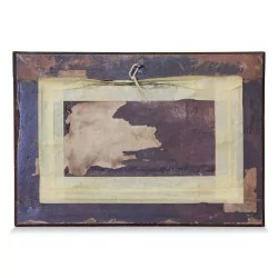 Ceramic painting "Riverbank" signed Edouard Rizon.