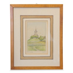 Colour engraving \"Bussigny\".