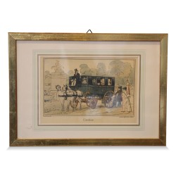 Gravure colorée "Caroline".