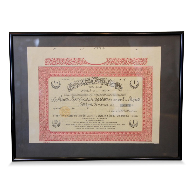 Tableau "Titre - action de Plomb argentifère". - Moinat - Tableaux - Divers Tableau "Titre - action de Plomb argentifère". - Moinat - Tableaux - Divers