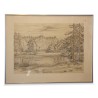 Drawing \"Etang de la Gruère\" signed Gilbert 6.5.1989. - Moinat - Painting - Miscellaneous