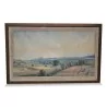 Set of 3 watercolors, from Château Charrière de Severy. - Moinat - Painting - Landscape