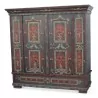 Armoire "Appenzell" en bois polychrome, décor "fleurs et oiseaux" - Moinat - Armoires