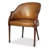 Fauteuil "RBC" de style Regency en acajou recouvert de cuir. Anglais. - Moinat - Fauteuils