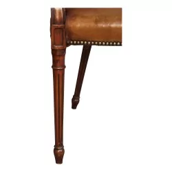 Fauteuil "RBC" de style Regency en acajou recouvert de cuir. Anglais.
