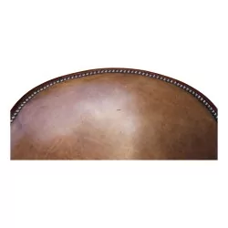 Fauteuil "RBC" de style Regency en acajou recouvert de cuir. Anglais.