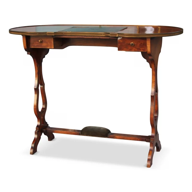 Liseuse "Saint Firmin" "Maillefer Amos" en acajou, pieds en X. Orléans. - Moinat - Bureaux plats