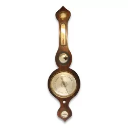 Quecksilberbarometer aus Mahagoni. Englisch.