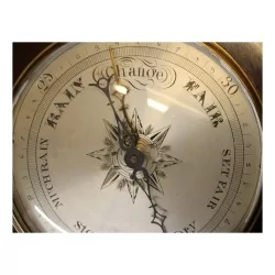 Quecksilberbarometer aus Mahagoni. Englisch.